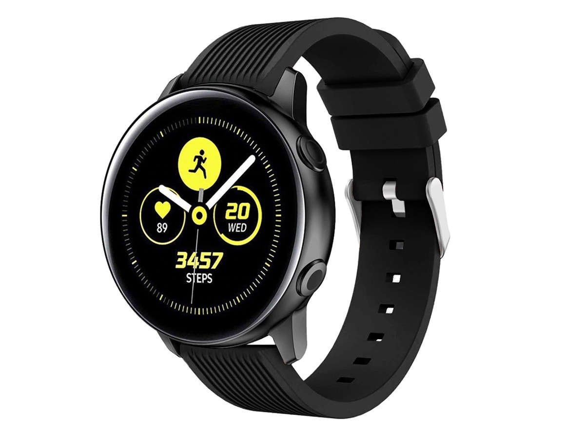 Pasek sportowy TPU guma do Samsung Galaxy Watch Active 2 Czarny 20mm