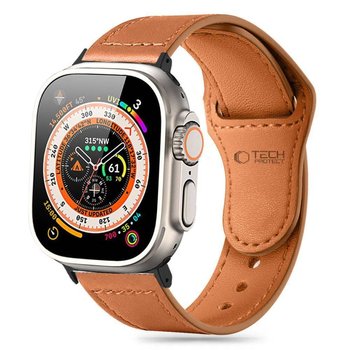 Pasek Tech-Protect Naturalfit na Apple Watch 4 / 5 / 6 / 7 / 8 / 9 / SE (38 / 40 / 41 mm) - brązowy - Inny producent