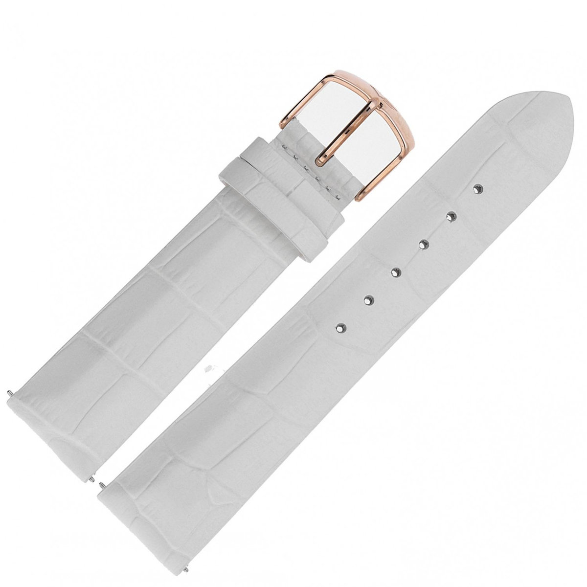 Vostok Europe Pasek Undine - Skóra (B528) biały croco różowa kl.