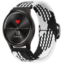 Pasek Vanfone do Garmin Approach S12/S40/S42/S44/S50, Venu SQ/SQ 2/2 Plus, Vivoactive 3/5/6, Forerunner 55/245/645, Vivomove HR/3/Style/Sport, D2 Air, czarno-biały