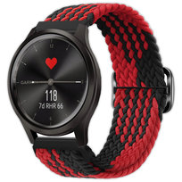 Pasek Vanfone do Garmin Approach S12/S40/S42/S44/S50, Venu SQ/SQ 2/2 Plus, Vivoactive 3/5/6, Forerunner 55/245/645, Vivomove HR/3/Style/Sport, D2 Air, czerwono-czarny