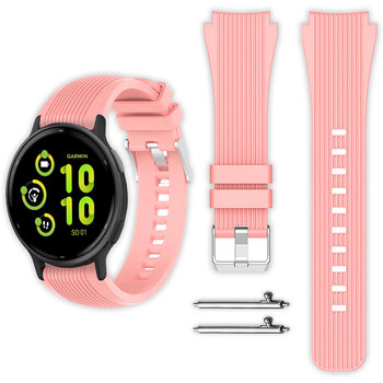 Pasek Vanfone do Garmin Approach S12/S40/S42/S44/S50, Venu SQ/SQ 2/2 Plus, Vivoactive 3/5/6, Forerunner 55/245/645, Vivomove HR/3/Style/Sport, D2 Air, różowy - Vanfone