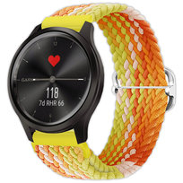 Pasek Vanfone do Garmin Approach S12/S40/S42/S44/S50, Venu SQ/SQ 2/2 Plus, Vivoactive 3/5/6, Forerunner 55/245/645, Vivomove HR/3/Style/Sport, D2 Air, słoneczna pomarańcza