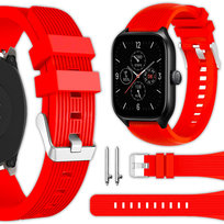 Pasek Vanfone do Xiaomi Amazfit GTS 2/2e/2 Mini/3/4/4 Mini, BIP S/Lite/U Pro/3 Pro, GTR 42mm, Zepp E, Mibro Lite/Air, czerwony
