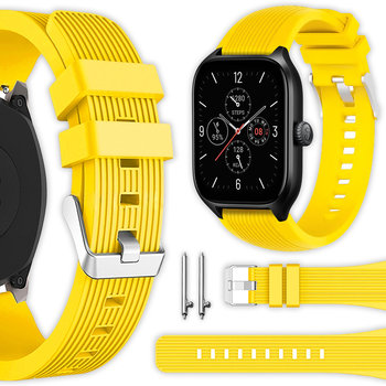 Pasek Vanfone do Xiaomi Amazfit GTS 2/2e/2 Mini/3/4/4 Mini, BIP S/Lite/U Pro/3 Pro, GTR 42mm, Zepp E, Mibro Lite/Air, żółty - Vanfone