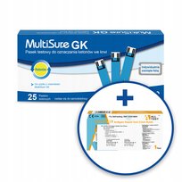 Paski ketonowe MultiSure GK dieta keto 25 szt + GRATIS Test covid-19