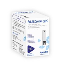 Paski testowe do glukometru MultisureGK pomiar glukozy we krwi 50 sztuk