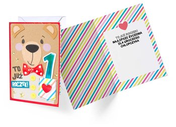 Passion Cards, karnet okolicznościowy, 1 urodziny, FR-018 - Kukartka