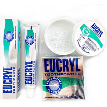 Pasta do zębów wybielająca + Puder do zębów Eucryl ZESTAW - Eucryl