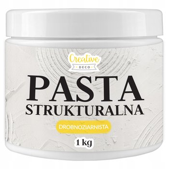 Pasta strukturalna drobnoziarnista biała, masa do tworzenia struktur i efektów 3D 1 kg decoupage - Creative Deco