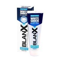 Pasta wybielająca BLANX White Shock - 75ml wybielanie zębów natychmiastowo technologia ActiluX ochrona szkliwa odświeżający miętowy smak Blanx