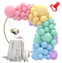 PASTELOWA GIRLANDA BALONOWA KOLOROWYCH BALONÓW WESELE ŚLUB 86 XXL +