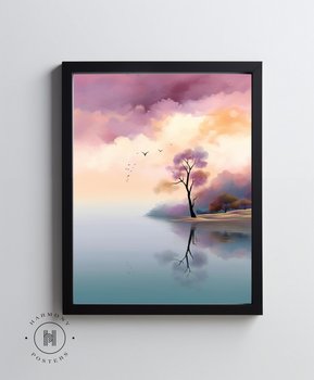 Pastelowy Krajobraz - 50x70 cm - Bez ramy - Harmony Posters