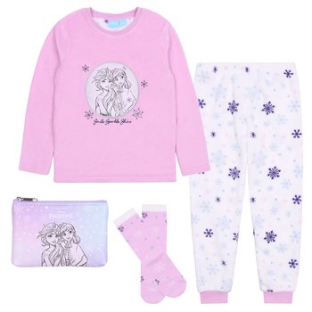 Pastelowy zestaw piżamy ze skarpetkami i portmonetką Anna i Elsa Kraina Lodu 4-5lat 110 cm - Disney