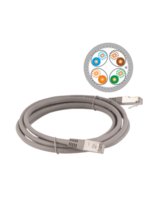 Patch-cord S/FTP kat.6A LSOH 3.0m szary Alantec