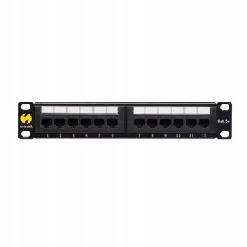 Patch panel 10&#039;&#039; Netrack 12-portów kat. 5e UTP - Netrack
