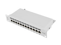Patch panel 12x port LANBERG do szafy RACK 10" 1U KAT5e szary Lanberg