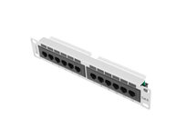 Patch panel 12x port LANBERG do szafy RACK 10" KAT6 szary Lanberg