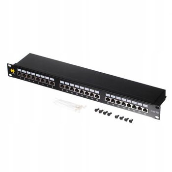 Patch panel 19&#039;&#039; Netrack 24-porty kat. 5e FTP, z półką - Inny producent