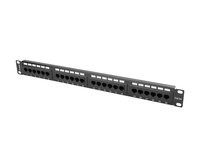 Patch panel 24x port 1U LANBERG do szafy RACK 19" KAT.5E czarny Lanberg