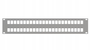Patch Panel RACK 19" 2U 48 Slotów do Szafy Sieciowej RACK Szary Stalflex - Stalflex