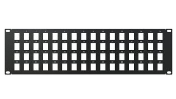 Patch Panel RACK 19" 3U 64 Sloty do Szafy Sieciowej RACK Czarny Stalflex - Stalflex