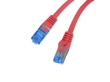 Patchcord kat.6a s/ftp lszh cca 0.25m czerwony fluke passed lanberg - LANBERG