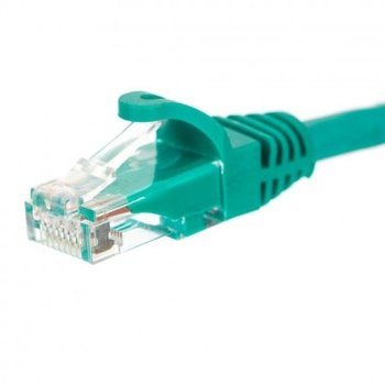 Patchcord RJ45, Netrack osłonka zalewana, kat. 6 UTP, 0,5m zielony - Netrack