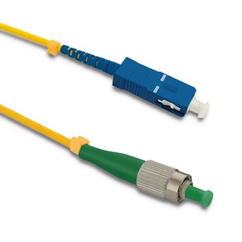 Patchcord światłowodowy FC/APC - SC/UPC | Singlemode | 9/125 | G652D | Simplex | 15m - NTEC