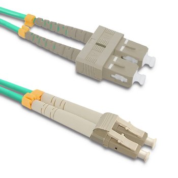 Patchcord światłowodowy LC/UPC - SC/UPC | Multimode | 50/125 | OM4 | Duplex | 2m - NTEC
