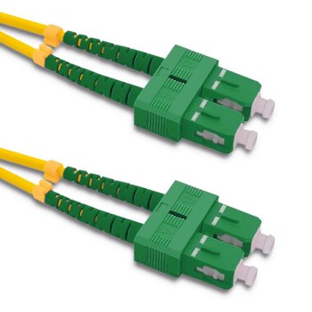 Patchcord światłowodowy SC/APC - SC/APC | Singlemode | 9/125 | G652D | Duplex | 0.5m - NTEC