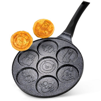 Patelnia do jajek granitowa 7 otworów BLACK LINE 26 cm - Vilde