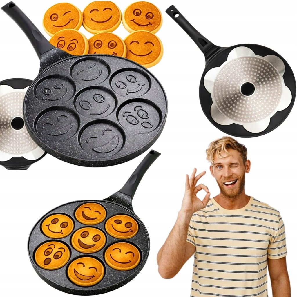 PATELNIA DO NALEŚNIKÓW PANCAKES NIEPRZYWIERAJĄCA INDUKCJA GAZ OKRĄGŁA 26 CM