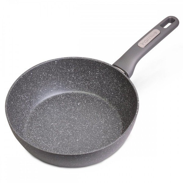 Patelnia głęboka KAMILLE, szara, 26 cm