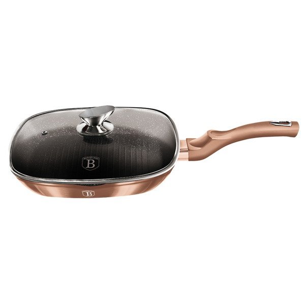 Patelnia grillowa Berlinger Haus Metallic Line Rose Gold Edition, różowe złoto, 28 cm