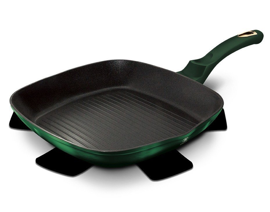 Patelnia grillowa BerlingerHaus Emerald 28 cm tytanowa BH-6050