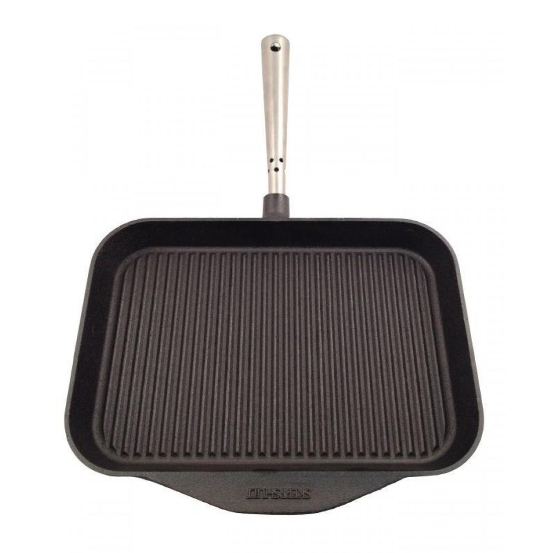 Patelnia grillowa z rączką SKEPPSHULT Chef's Selection, czarna, 32x22 cm