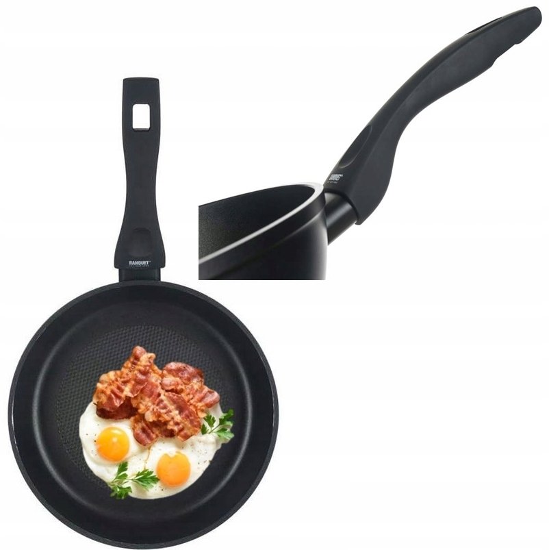 Patelnia Kuchenna Grazia 26 Cm Czarna Banquet Do Smażenia Jajka Bekon
