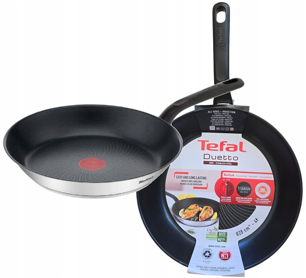 Tefal Edelstahlpfanne 28 Cm Duetto