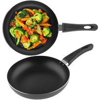 PATELNIA TRADYCYJNA NIEPRZYWIERAJĄCA FLORINA JAGODA SZARA 22CM INDUKCJA