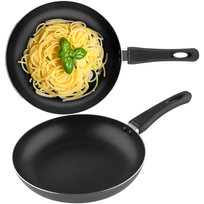 PATELNIA TRADYCYJNA NIEPRZYWIERAJĄCA FLORINA JAGODA SZARA 28CM INDUKCJA