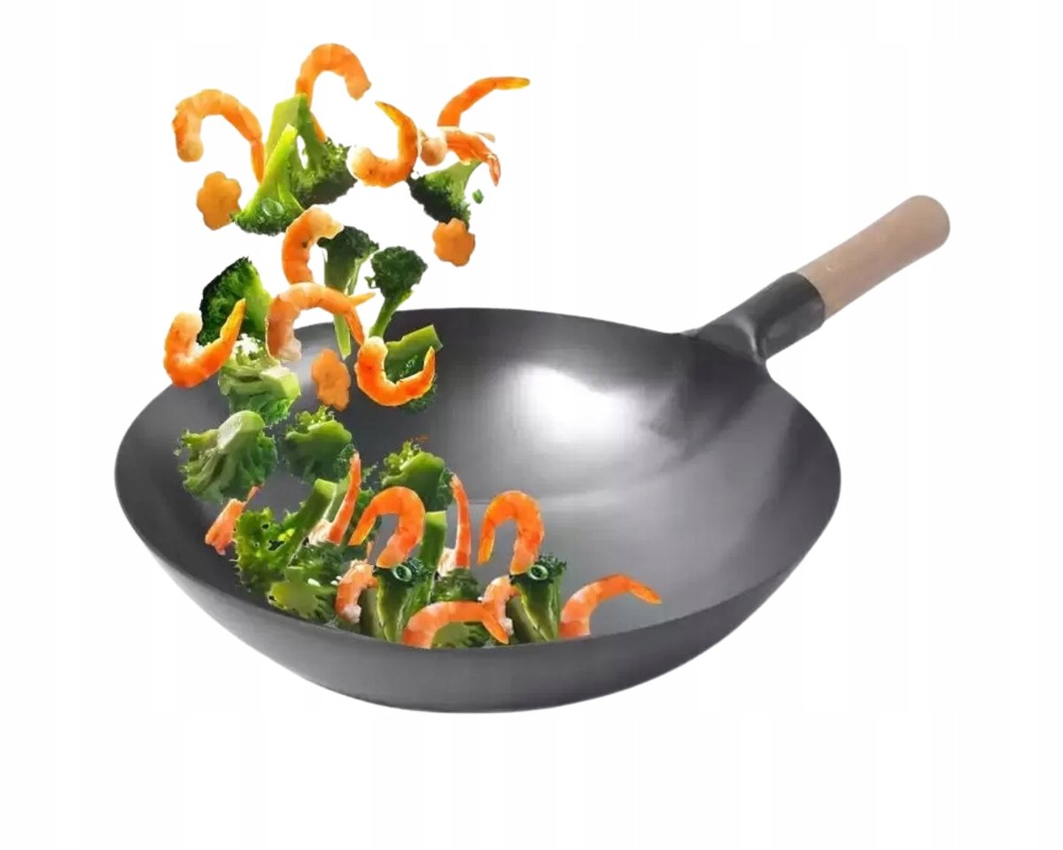 PATELNIA WOK 38,5 CM 15 1,2MM GŁĘBOKA - Pronett | Sklep EMPIK.COM