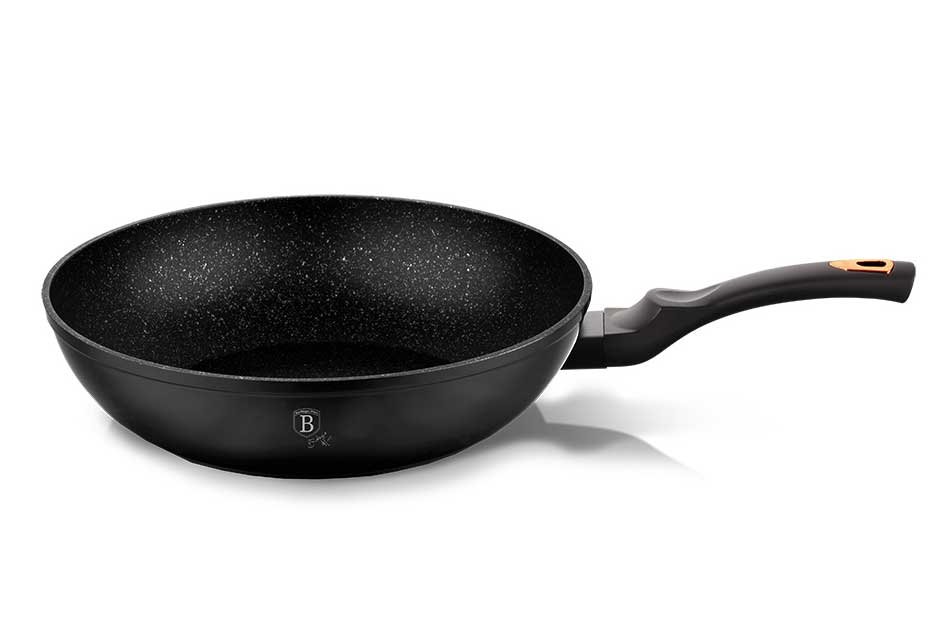 Patelnia wok Berlinger Haus Black Rose, czarny, różowe złoto, 3,2L, , BH/1638