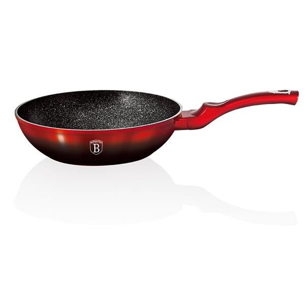 Patelnia wok Berlinger Haus, czarny, czerwony, 28x7,4 cm