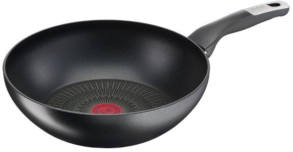 Patelnia wok TEFAL Unlimited, G25519, czarna, 28 cm