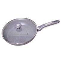 Patelnia z pokrywką KAMILLE, jasnoszara, 28 cm