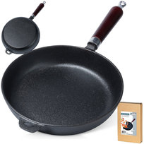 Patelnia żeliwna grillowa na gaz indukcję grill ognisko do piekarnika CAST LINE 24 cm