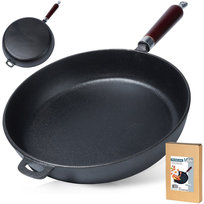 Patelnia żeliwna grillowa na gaz indukcję grill ognisko do piekarnika CAST LINE 30 cm