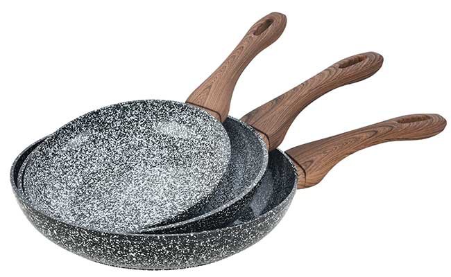 Patelnie KINGHOFF Wood KH-1030, 3 szt.
