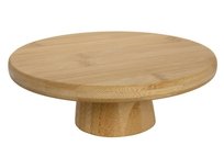 Patera Bambusowa na Nóżce Taca na Ciasto Owoce Ser